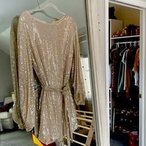 Vintage vine and love sequin dress. Size medium.